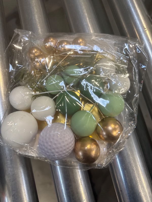Photo 1 of 33PCS Golf Cake Toppers with Acrylic Golf Clubs Bags Flags Balls Grass for Birthday Party