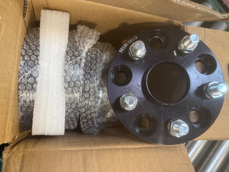 Photo 1 of Alikali 4PCS 5x4.72 to 5x4.4 Wheel Spacers 20mm with 5 Lug for 5x120mm to 5x112mm Hubcentric Wheel Adapters with 14X1.5 Studs 72.6mm (Hub Side) to 57.1mm (Wheel Side) Bore Wheel Spacer Adapters