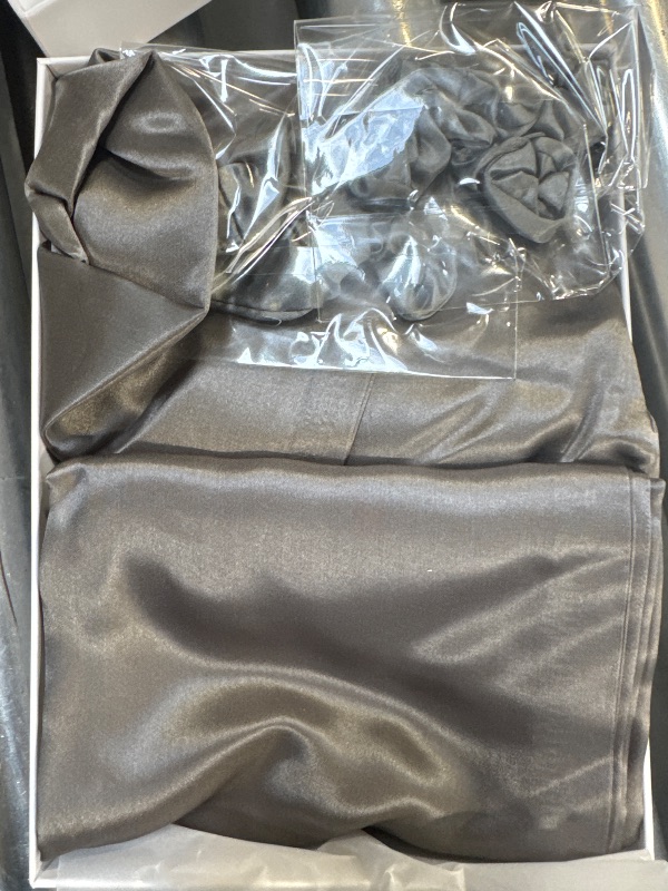 Photo 1 of ALASKA BEAR Silk Pillowcase for Hair and Skin, Set of 2 Pure Genuine 22 Momme Mulberry Silk Pillow Cases Queen Size for Bliss Sleep Better Than Poly Satin, Zipper Closure(2pc, Iron Grey)