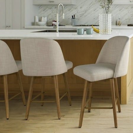 Photo 1 of Better Homes & Gardens Springwood Swivel Barstool Set of 2 Light Honey Finish