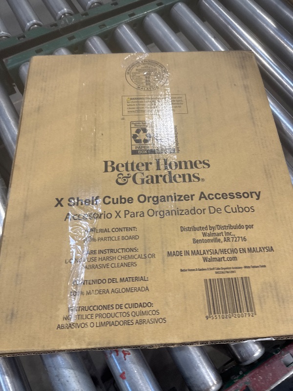Photo 1 of Better Homes & Gardens X Shelf Cube Organizer Insert White Texture
