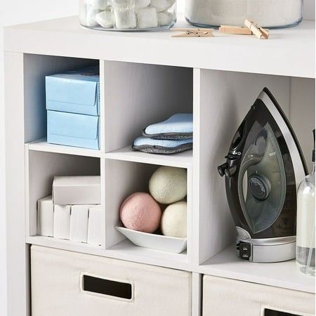 Photo 1 of Better Homes & Gardens Quad Shelf Cube Organizer Insert White Texture