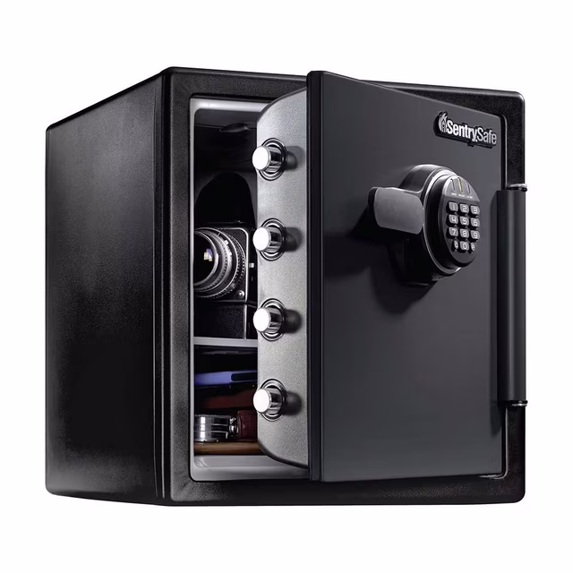 Photo 1 of SentrySafe SFW123ES Water and Fire Resistant Safe with Digital Keypad Lock, 1.23 Cu. ft.