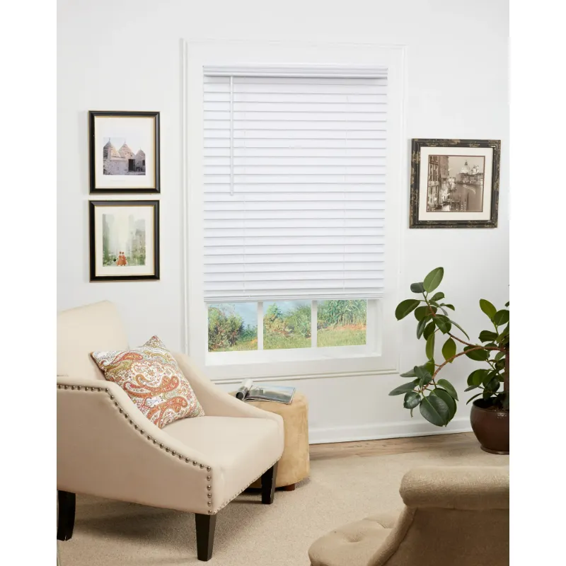 Photo 1 of Regal Estate 2 Inch Cordless Faux Wood Blinds White 46.5W X 48L
