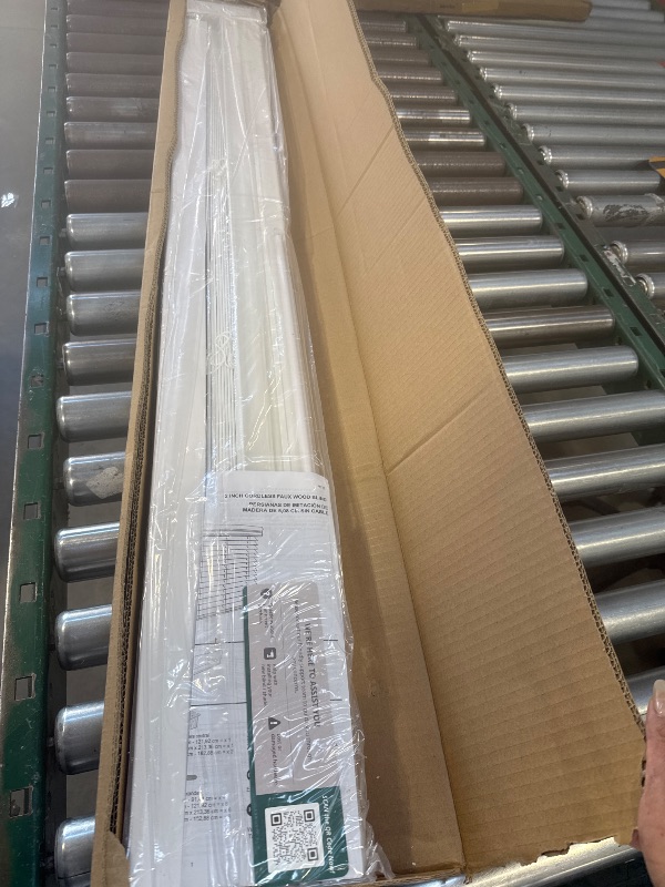 Photo 1 of Regal Estate 2 Inch Cordless Faux Wood Blinds White 46.5W X 48L
