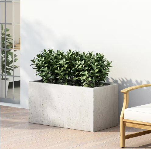 Photo 1 of 31.25 in. Stone White Raised Planter Box

