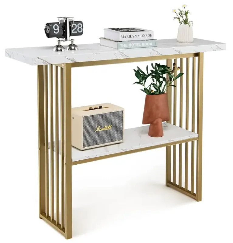 Photo 1 of COSTWAY JV11202 Golden Console Table


