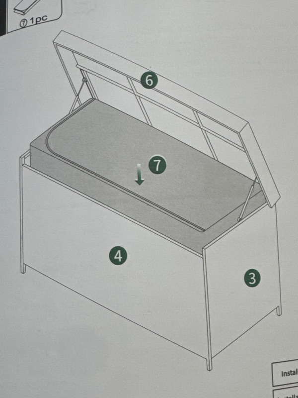 Photo 1 of Wicker Storage Box, Water-Resistant Deck Bin for Garden