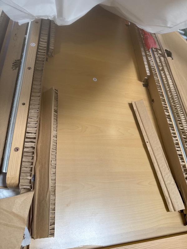 Photo 1 of *BOX 1 OF 2 ONLY*/Better Homes & Gardens Lillian Fluted Round Expandable Dining Table Natural Pine Finish (Box 1)
