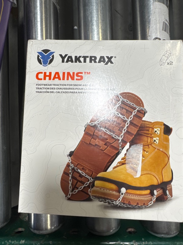 Photo 1 of Yaktrax Traction Chains for Walking on Ice and Snow (1 Pair), Black, X-Large