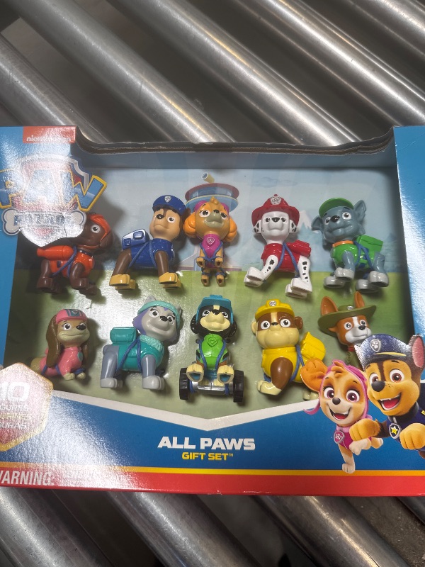 Photo 1 of Paw Patrol, 10th Anniversary, All Paws On Deck Toy Figures Gift Pack with 10 Collectible Action Figures, Kids Toys for Ages 3 and up