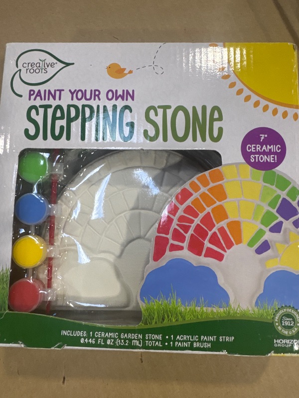 Photo 1 of Creative Roots Paint Your Own Rainbow Stepping Stone Craft Kits for Kids, Ceramics to Paint, Ages 6+
