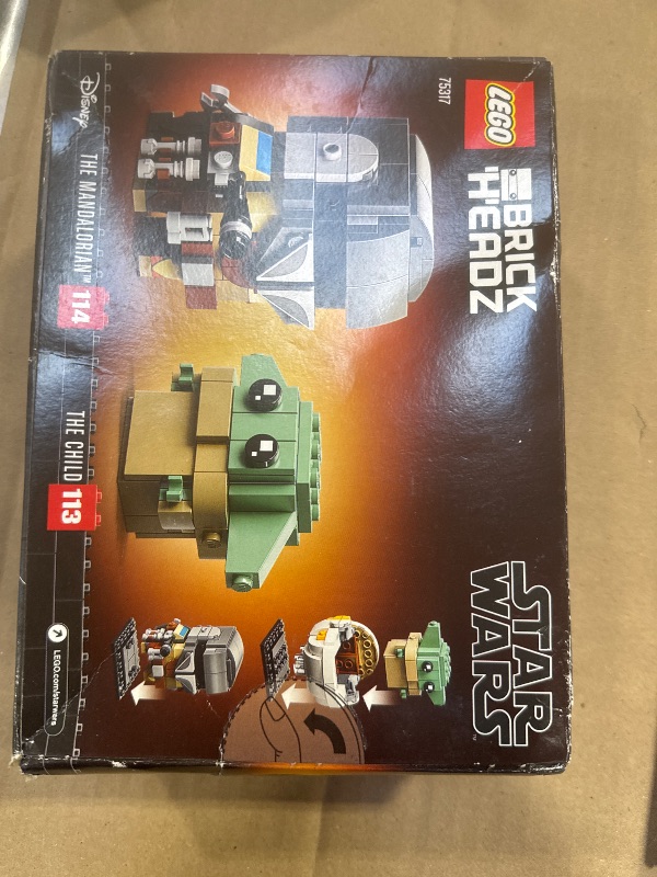 Photo 1 of LEGO BrickHeadz Star Wars The Mandalorian & The Child 75317 'Baby Yoda' Building Toy, Collectible Model Figures Set, Gift Idea for Teens