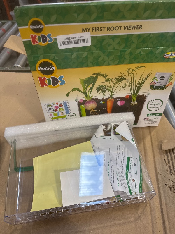 Photo 1 of Miracle GRO My First Root Viewer- Decorate & Plant Your Own Garden - Stem Kit for Kids - Soil & Vegetable Seeds Included - Science Educational Teens Kids Gardening Set Age 6+, Multicolor