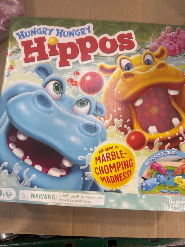 Photo 1 of Hungry Hungry Hippos Game for Preschoolers | Instant Marble Relaunch, Easy Set-Up & Storage| Ages 4 and Up | 2 to 4 Players | Kids Games