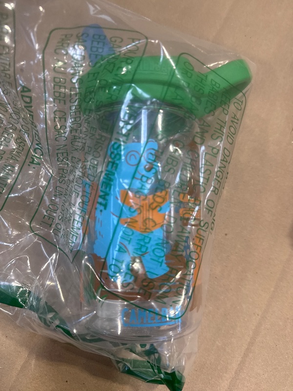 Photo 1 of CamelBak Kids Eddy+ Bite Valve Straw Tritan Renew Water Bottle Reading Animals, 14oz