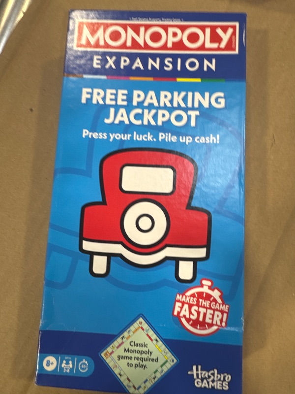 Photo 1 of Monopoly Free Parking Jackpot Expansion | Add More Fun to Classic Monopoly Game and Play Faster | Ages 8+ | 2-6 Players | 40 Mins. | Family Board Games