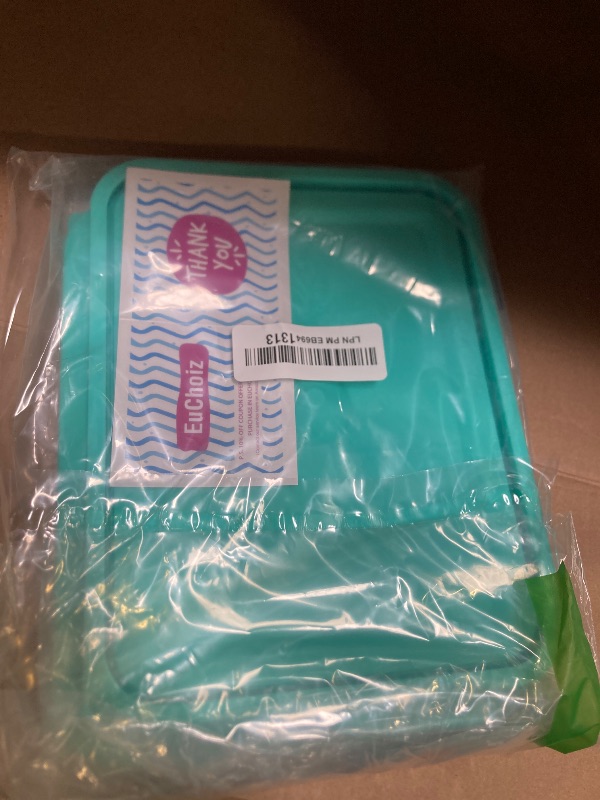 Photo 1 of Replacement Lids for Pyrex 7211-PC 6 Cup Rectangle, Silicone Storage Cover Lid for Glass Bowl 2 Pack with Date Mark Turquoise