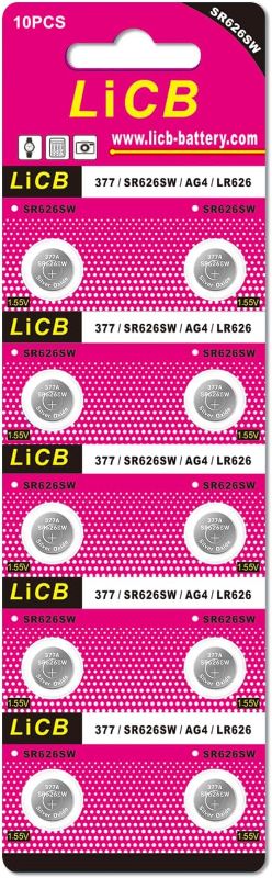 Photo 1 of LiCB 19 Count SR626SW 377 Watch Battery,Long-Lasting & Leak-Proof,High Capacity Silver Oxide 1.55V Button Cell Batteries for Watch
