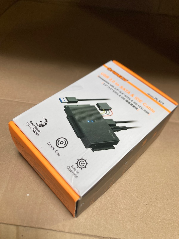 Photo 1 of FIDECO USB 3.0 to SATA or IDE Adapter, Hard Drive Adapter Cable Universal for 2.5/3.5 inch SATA HDD/SSD & IDE HDD with 12V Power Adapter