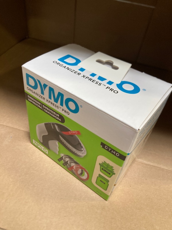 Photo 1 of DYMO Embossing Label Maker with 3 DYMO Label Tapes, Organizer Xpress Pro Label Maker Starter Kit, Ergonomic Design, For Home, DIY & Crafting