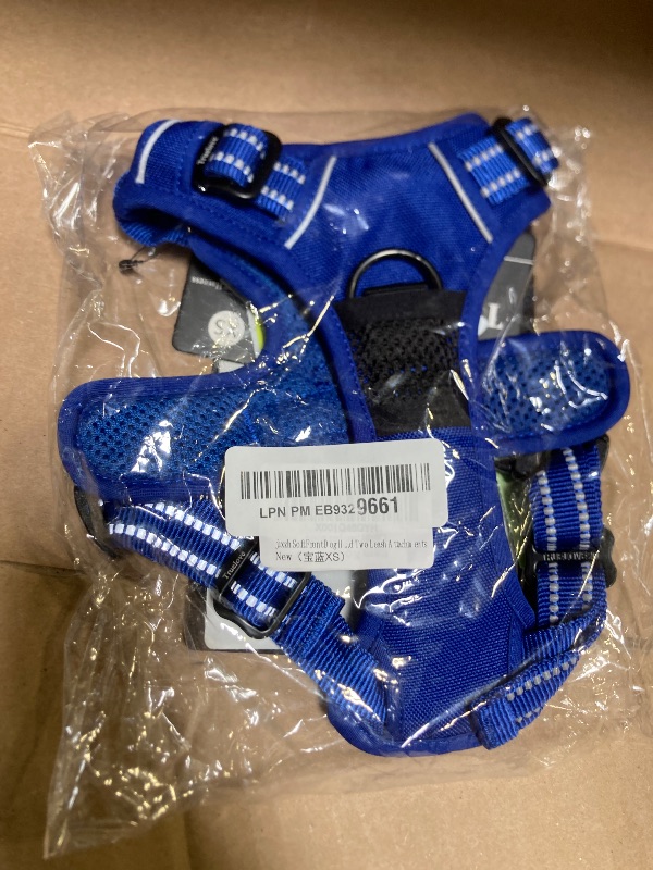 Photo 1 of JUXZH Soft Front Dog Harness .Best Reflective No Pull Harness with Handle and 2 Leash Attachments Royal Blue