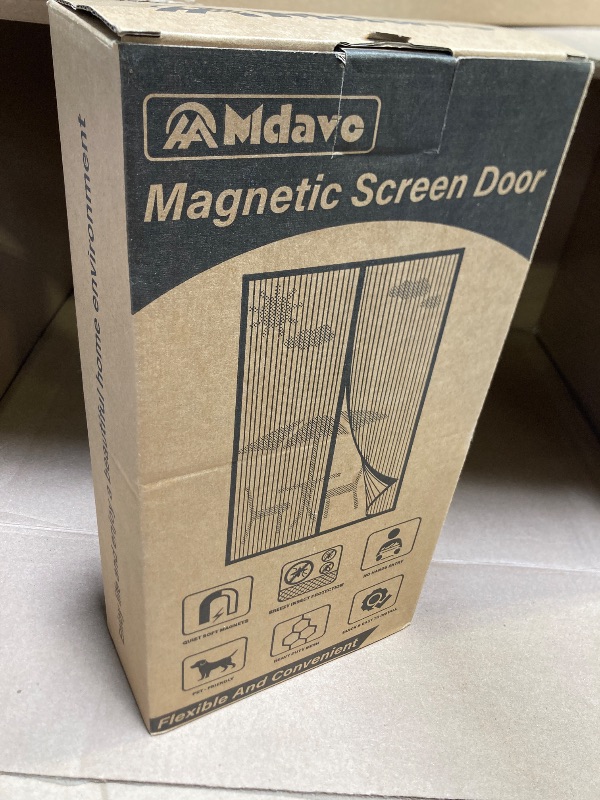 Photo 1 of Magnetic Screen Door?Screen Door Mesh?Keep Bugs Out, Heavy-Duty Mesh Curtain,Pet and Kid Friendly, Works with Front Doors, Sliding Doors?34 x 82 Inch ?Black