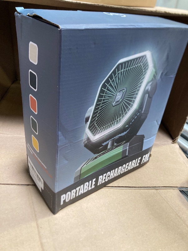 Photo 1 of Portable Fan 24000mAh Battery Powered with Remote & LED, 4 Speed Strong Airflow, Desk/Camping/Outdoor/Gym Fan for Office Travel Treadmill Camping Gear