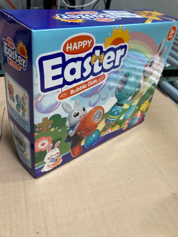 Photo 1 of Bubble Guns for Toddlers,2pcs Rabbit Bubble Machine for Kids,Automatic Bubble Blower with 10 Bubble Solutions,Outdoor Toys Easter Baskets Stuffers Gift for Age 3 4 5 6 7 8 Years Old Boys Girls