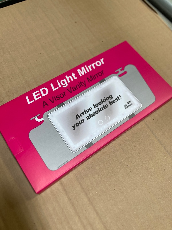 Photo 1 of Car Sun Visor Vanity Mirror, Car Vanity Mirror With Lights, Makeup Mirror with 3 Light Modes & 60 LEDs, Rechargeable Car Mirror Dimmable Touch Control Travel Makeup Mirror for Car Truck SUV