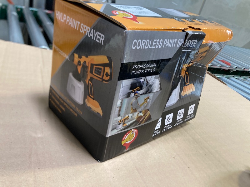 Photo 1 of Cordless Paint Sprayer 30000RPM High Speed for Dewalt 20V Battery 1400ml High Capacity Container Spray Paint Gun for for House Furniture Painting Gold(Not Include Battery)