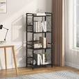 Photo 1 of JSB 4 Tier Metal Bookshelf Bathroom Storage Standing Shelf Unit Kitchen Storage Organizer Display Rack Bookcases Shelves for Living Room, Bedroom, Office (Widen Black, 4 Tier)