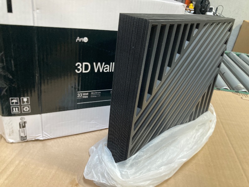 Photo 1 of 33Count 3D Wall Panels-Black