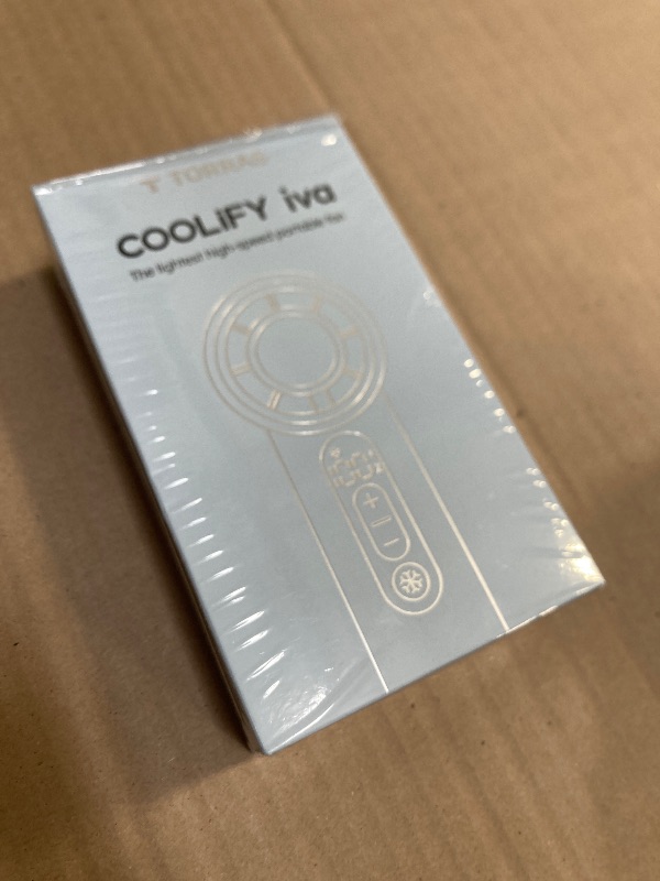 Photo 1 of TORRAS COOLiFY iva Handheld Fan with Ice Cooler, 5000mAh Rechargeable Portable Fan, 0-100 Adjustable Speed, Super Mini Yet Powerful, Hand Fans for Travel, Outdoor, Office, Working, Charcoal