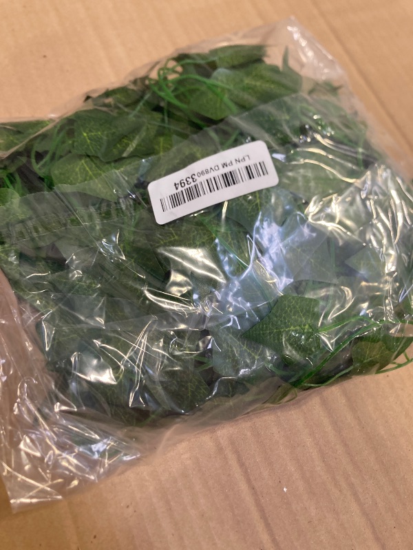 Photo 1 of 12 Pack Fake Vines for Room Decor Artificial Ivy Garland with Clip Green Flowers Hanging Plants Faux Greenery Leaves Bedroom Aesthetic Decor for Home Garden Wall Wedding