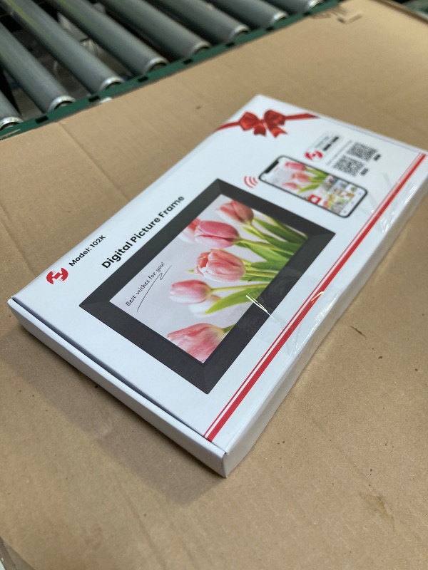 Photo 1 of Frameo 10.1 Inch WiFi Digital Picture Frame, 1280x800 HD IPS Touch Screen Photo Frame Electronic, 32GB Memory, Auto-Rotate, Wall Mountable, Share Photos/Videos Instantly via Frameo App from Anywhere