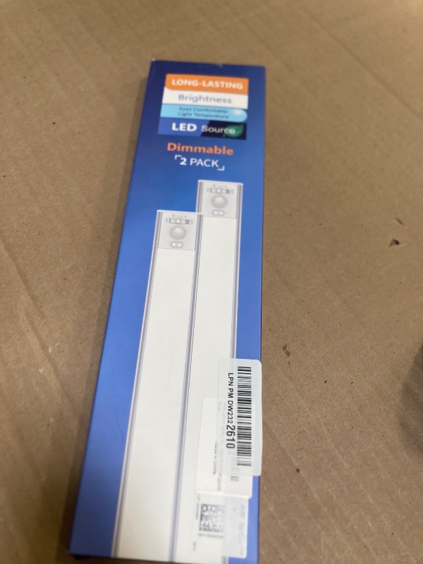 Photo 1 of Under Cabinet Lighting, 3200mAh Rechargeable Battery Operated Motion Sensor Light Indoor, 60LED Under Cabinet Lights, Wireless Closet Lights for Kitchen (2pack)