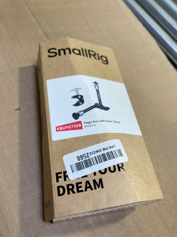 Photo 1 of SMALLRIG Clamp w/ 1/4" and 3/8" Thread and 9.8 Inches Adjustable Friction Power Articulating Magic Arm with 1/4" Thread Screw for LCD Monitor/LED Lights - KBUM2732B