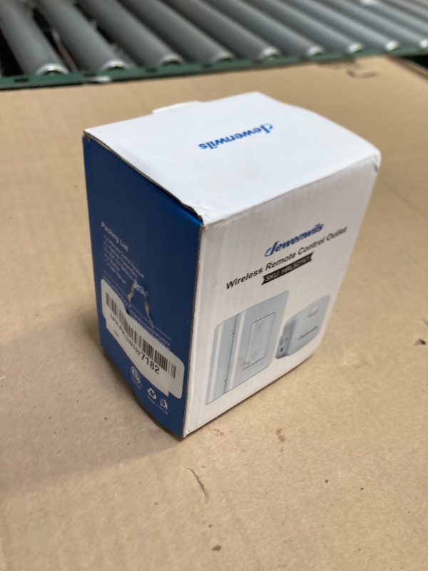 Photo 1 of DEWENWILS Wireless Remote Wall Switch and Outlet, No Wiring Remote Control Outlet Light Switch, Expandable, 15A/1875W, 100ft RF Range, Compact Side Plug, ETL Listed (1 Outlet and 2 Remotes)
