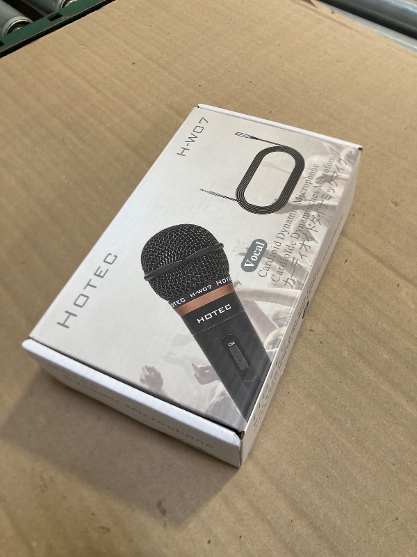 Photo 1 of HOTEC Premium Vocal Dynamic Handheld Microphone with 19ft Detachable XLR Cable and ON/Off Switch (Metal Black) (H-W07)