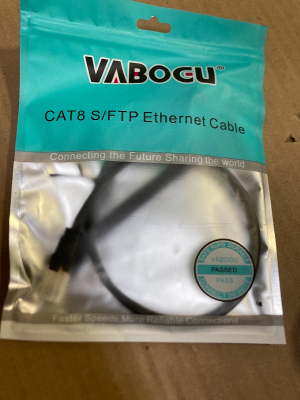 Photo 1 of Cat 8 Ethernet Cable, 1.5Ft 3Ft 6Ft 10Ft 15Ft 20Ft 30Ft 40Ft 50Ft 60Ft 100Ft Heavy Duty High Speed Internet Network Cable, Professional LAN Cable Shielded in Wall, Indoor&Outdoor