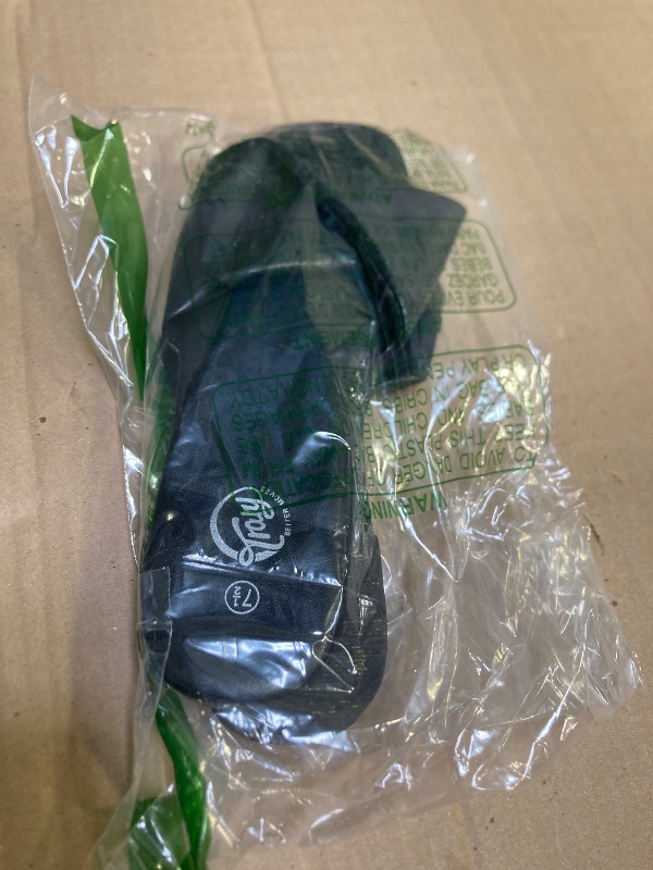 Photo 1 of Size 7.5--Trary Black Sandals Women,Leather Slides Women,Beach Sandals for Summer,Black Open Toe Flat Sandals Size 7.5
