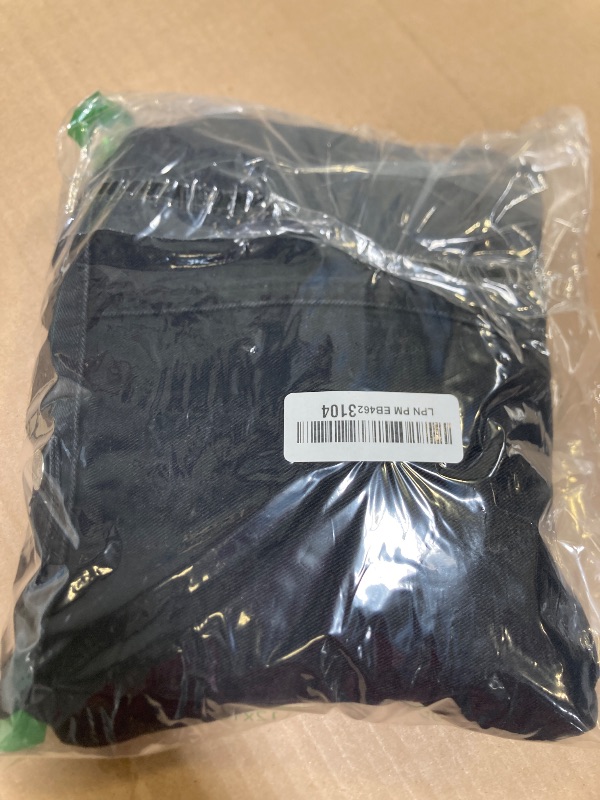 Photo 1 of Size L--Hixiaohe Women Loose Embroidered Pearls Beading Cropped Denim Jacket Jean Coat (Black, L)
