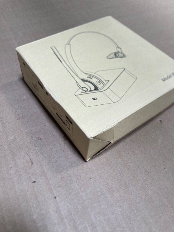 Photo 1 of Trucker Bluetooth Angteela Headset with Microphone, Wireless Cell Phone Headset with Noise Canceling Mic Charging Base Mute Function for Home Office Call Center Skype