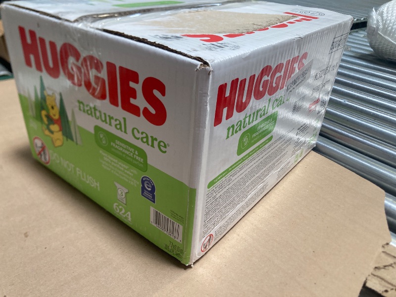 Photo 1 of exp date 01/2027--Huggies Natural Care Sensitive Baby Wipes, Hypoallergenic, 99% Purified Water, 3 Refill Packs (624 Wipes Total)