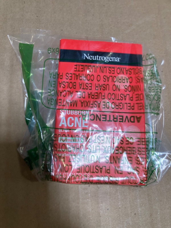 Photo 1 of Neutrogena Stubborn Acne Pimple Patches, Acne Treatment for Face, Ultra-Thin Hydrocolloid Spot Stickers Provide Optimal Healing for Pimples, 24 Patches
