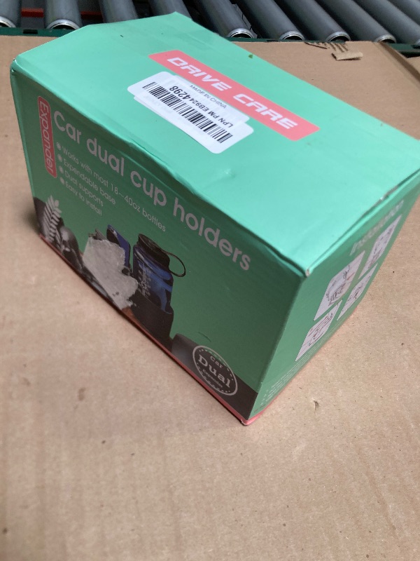 Photo 1 of JINKEY Dual Cup Holder Expander for Car, 2 in 1 Multifunctional Large Car Cup Holder Expander Adapter with Adjustable Base, All Purpose Car Cup Holder for Bottles Cups Drinks Snack Organizer Grey