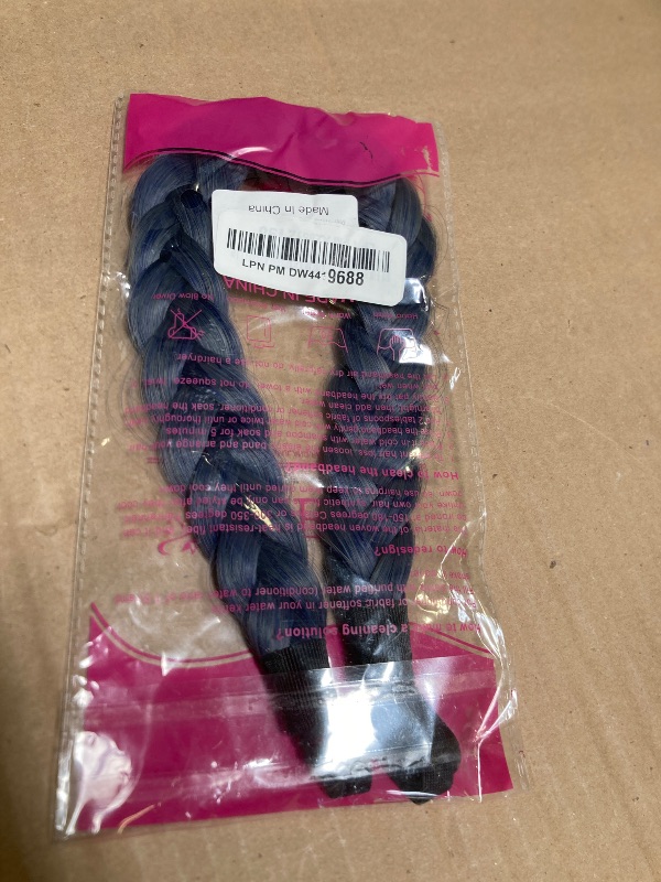 Photo 1 of STHEJFB Braid Headband 2 Strands Messy Classic Chunky Plaited Wide Braids Elastic Stretch Quality Synthetic Braided Headband Women Girl Bohemian Hair Braid 65g (Headbands A7)