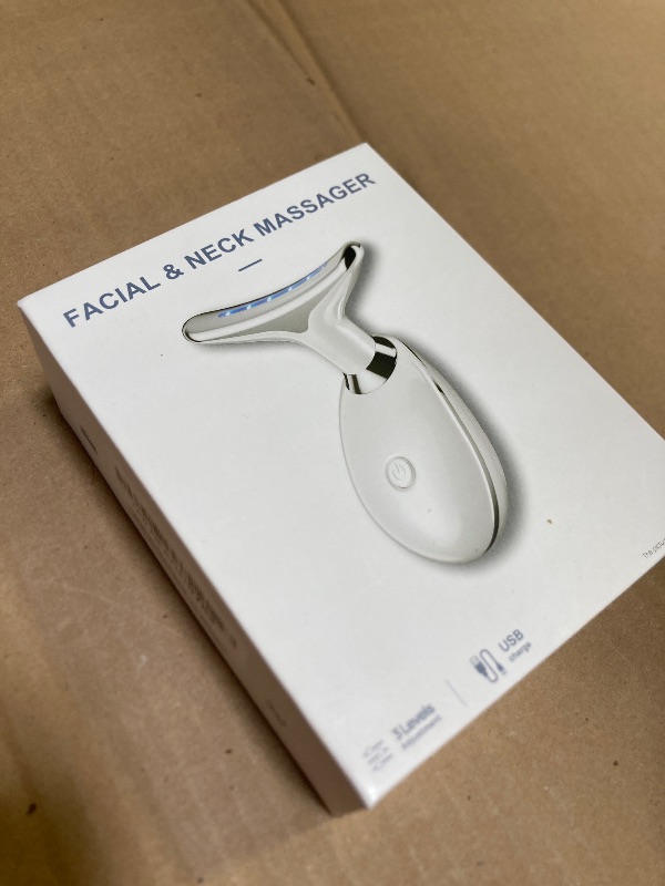 Photo 1 of VGY Face and Neck Massager Tool, 7-in-1 Color Red-Light-Therapy Wand for Skin Care, White