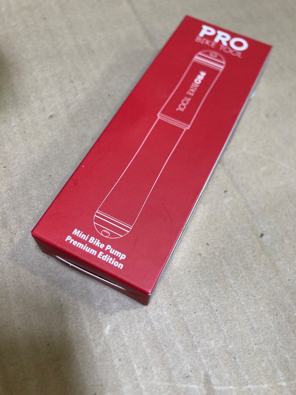 Photo 1 of PRO BIKE TOOL Mini Bike Pump Premium Edition - Fits Presta and Schrader valves - High Pressure PSI - Bicycle Tyre Pump for Road and Mountain Bikes